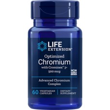 Life Extension Optimized Chromium with Crominex® 3+ 500mcg, 60 vege caps